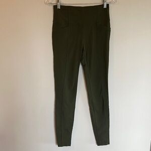 Athleta Dark Olive High-Waisted Leggings